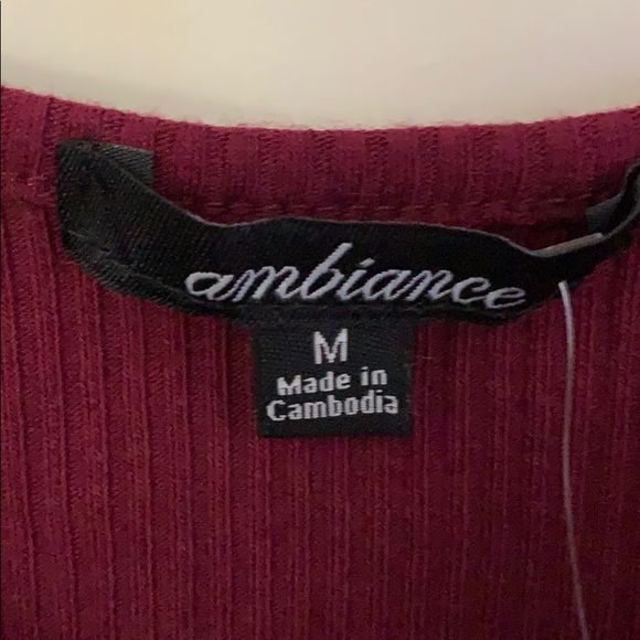 NWT Ambiance Maroon Bodysuit - Picture 6 of 7